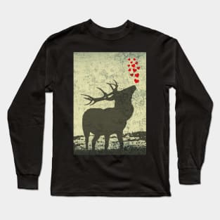 Scottish Stag Street Art Long Sleeve T-Shirt